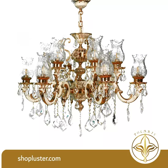 لوستر 6شاخه 12شعله نورسازان کد: 166