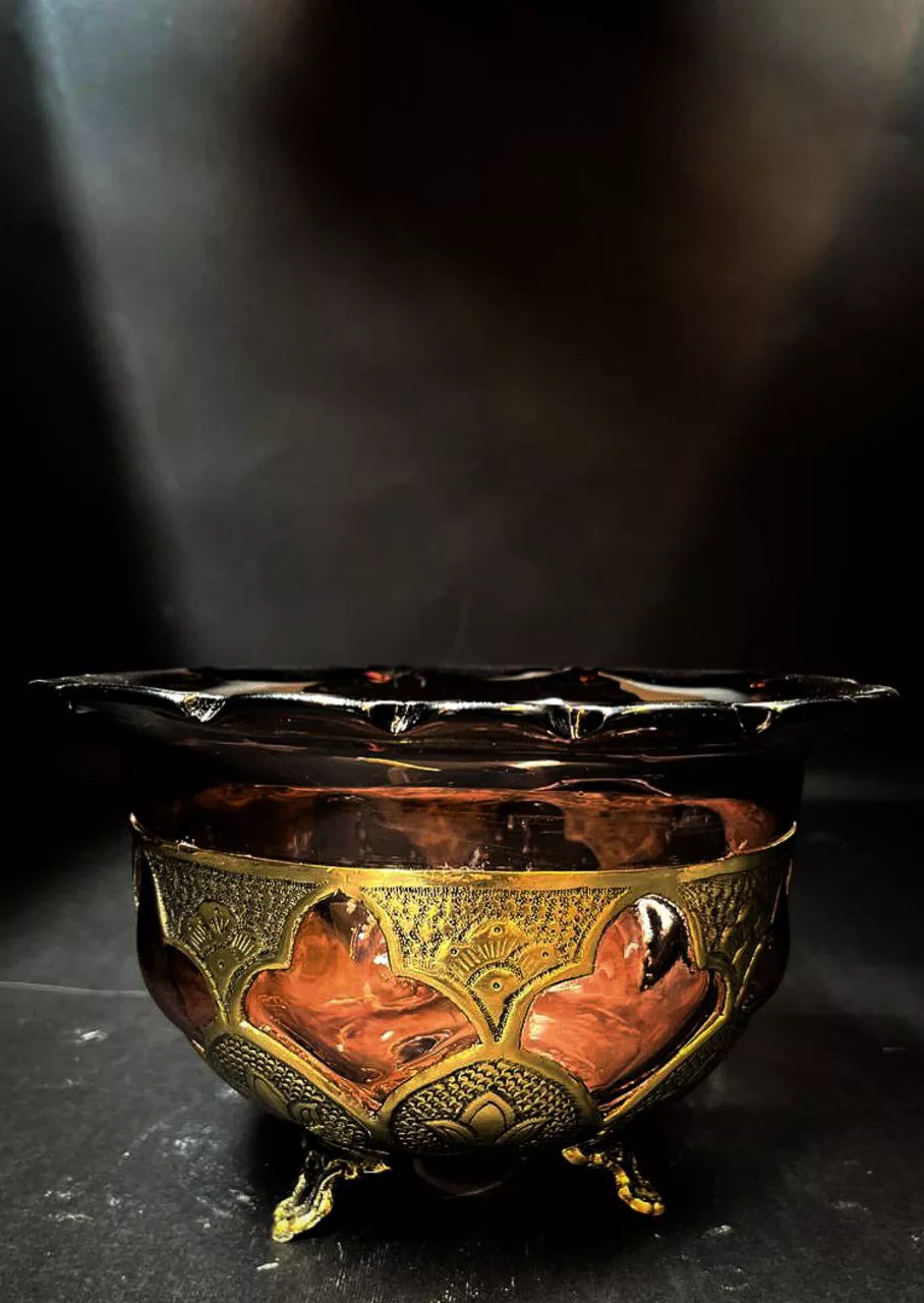 ظرف قلم زنی برنجی